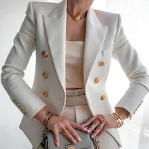 New Tweed Jacket Elegant Womens Sports White / S