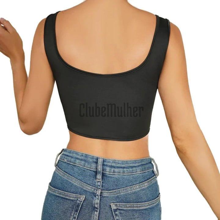 Cropped Corset Liso