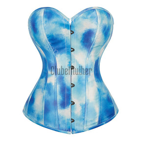 Corset Top Sexy Women Bustier Overbust Print Graffiti Color Matching Lingerie Vintage Plus Size