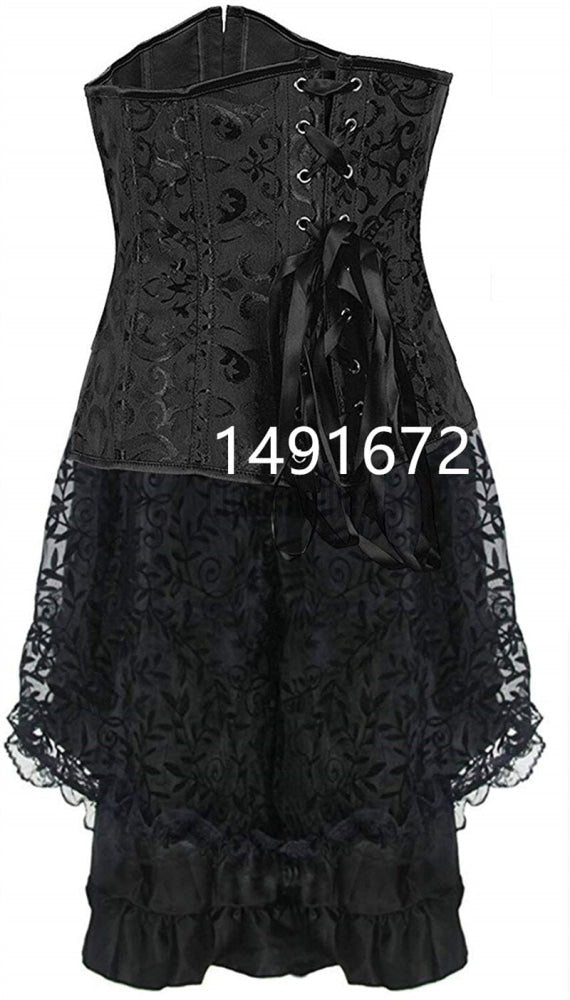 Sapubonva Corset Dress Bustiertop And Skirt Set Tutu Corselet Victorian Women Sexy Plus Size Costume