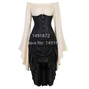 Sapubonva Corset Dress Bustiertop And Skirt Set Tutu Corselet Victorian Women Sexy Plus Size Costume