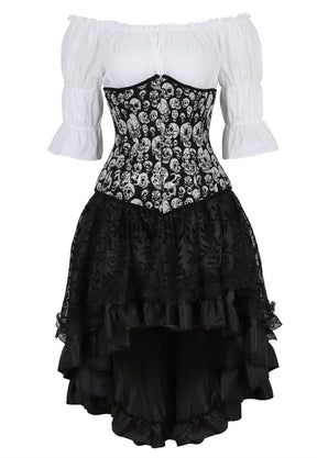 Sapubonva Corset Dress Bustiertop And Skirt Set Tutu Corselet Victorian Women Sexy Plus Size Costume
