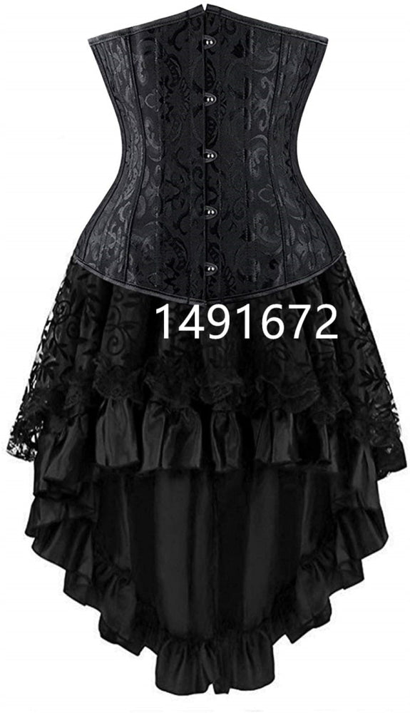 Sapubonva Corset Dress Bustiertop And Skirt Set Tutu Corselet Victorian Women Sexy Plus Size Costume
