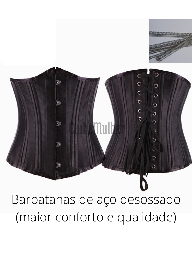corset corselete tight lacing espartilho 28 barbatanas aço pronta entrega  Brasil